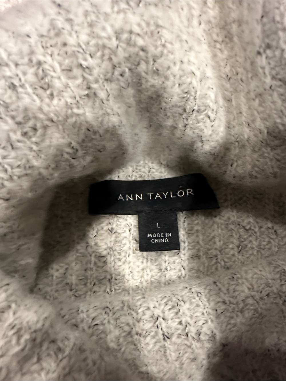 Ann Taylor Light Gray Knit Turtleneck Sweater - Picture 2 of 6